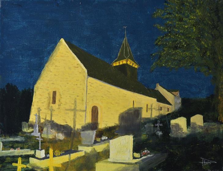  L'église du Vey la nuit