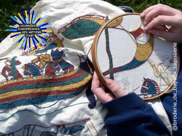6 Découvrir la broderie au point de Bayeux Gabarit Tourinsoft_1200x900 Calvados6