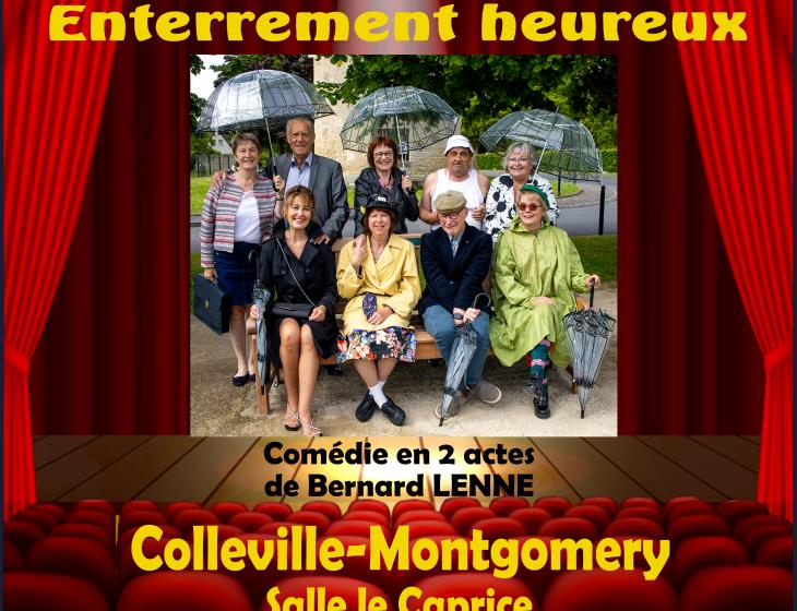 Affiche 1 -Enterrement pluvieux, Enterrement heureux-Colleville