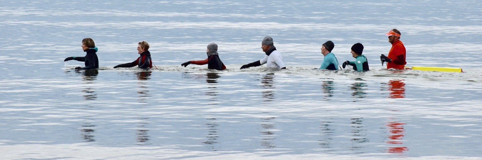 Sea wading tour on Omaha Beach