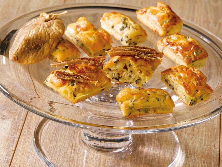 Financiers au Livarot, figues et jambon de pays - ©La Fromagerie Graindorge Financiers au Livarot, figues et jambon de pays - ©La Fromagerie Graindorge