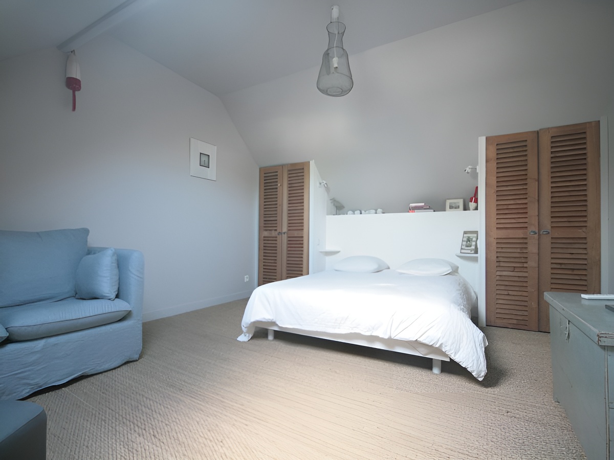 L'esprit du port à Port en Bessin, chambre parentale - ©Astrid Barbey - Clévacances L'esprit du port à Port en Bessin, chambre parentale - ©Astrid Barbey - Clévacances