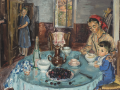 Le petit-déjeuner à Luc-sur-Mer (détail), 1956, huile sur toile © André Hambourg