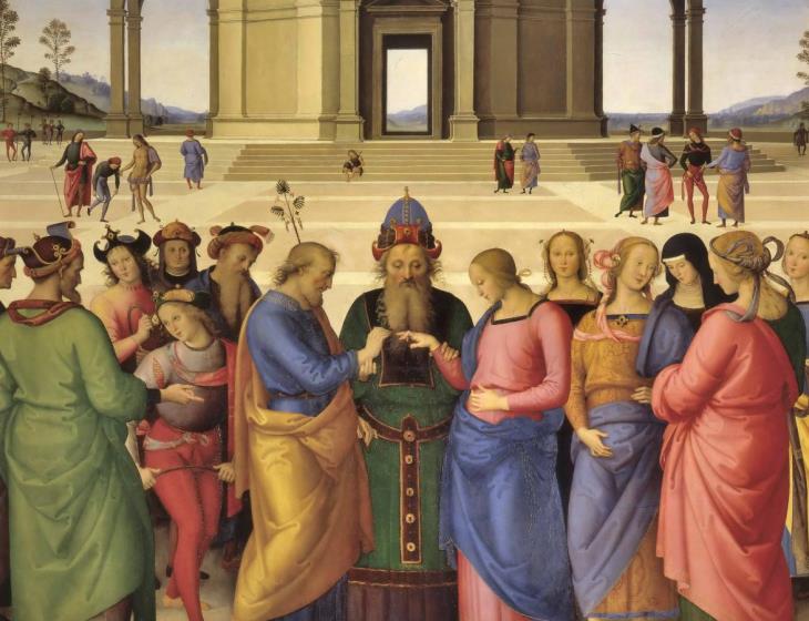 PERUGINO Petro Vannucci dit, Mariage de la Vierge ou Le Sposalizio