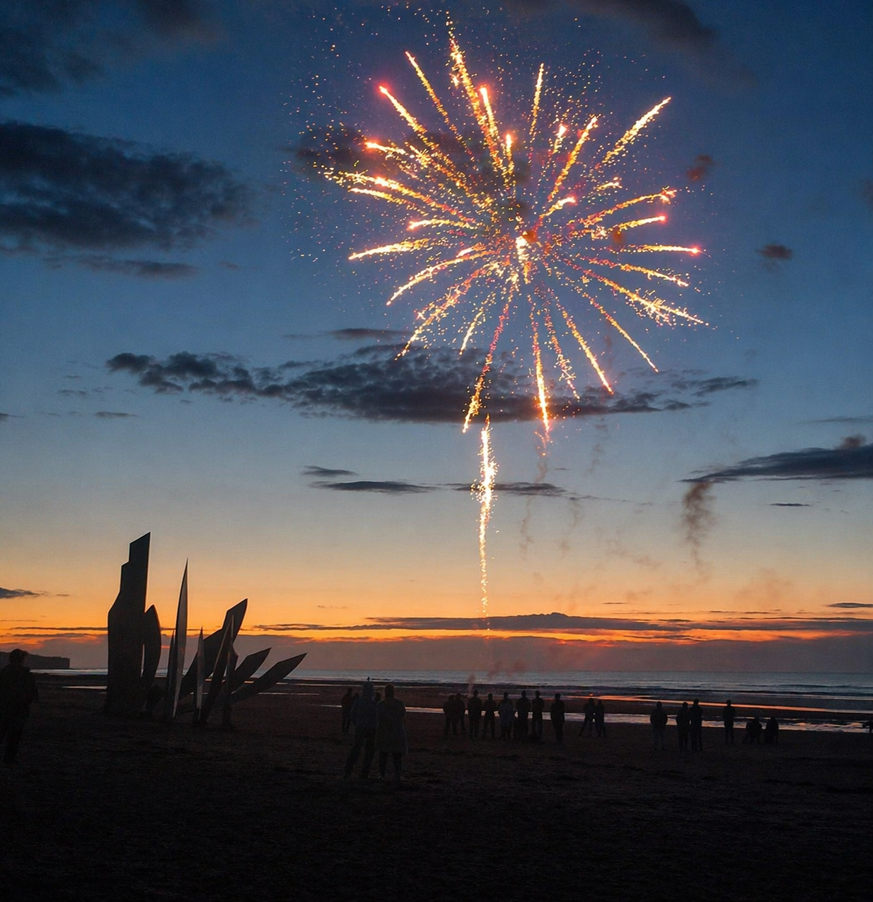   Pique nique concert Omaha Beach et feu d'artifice 