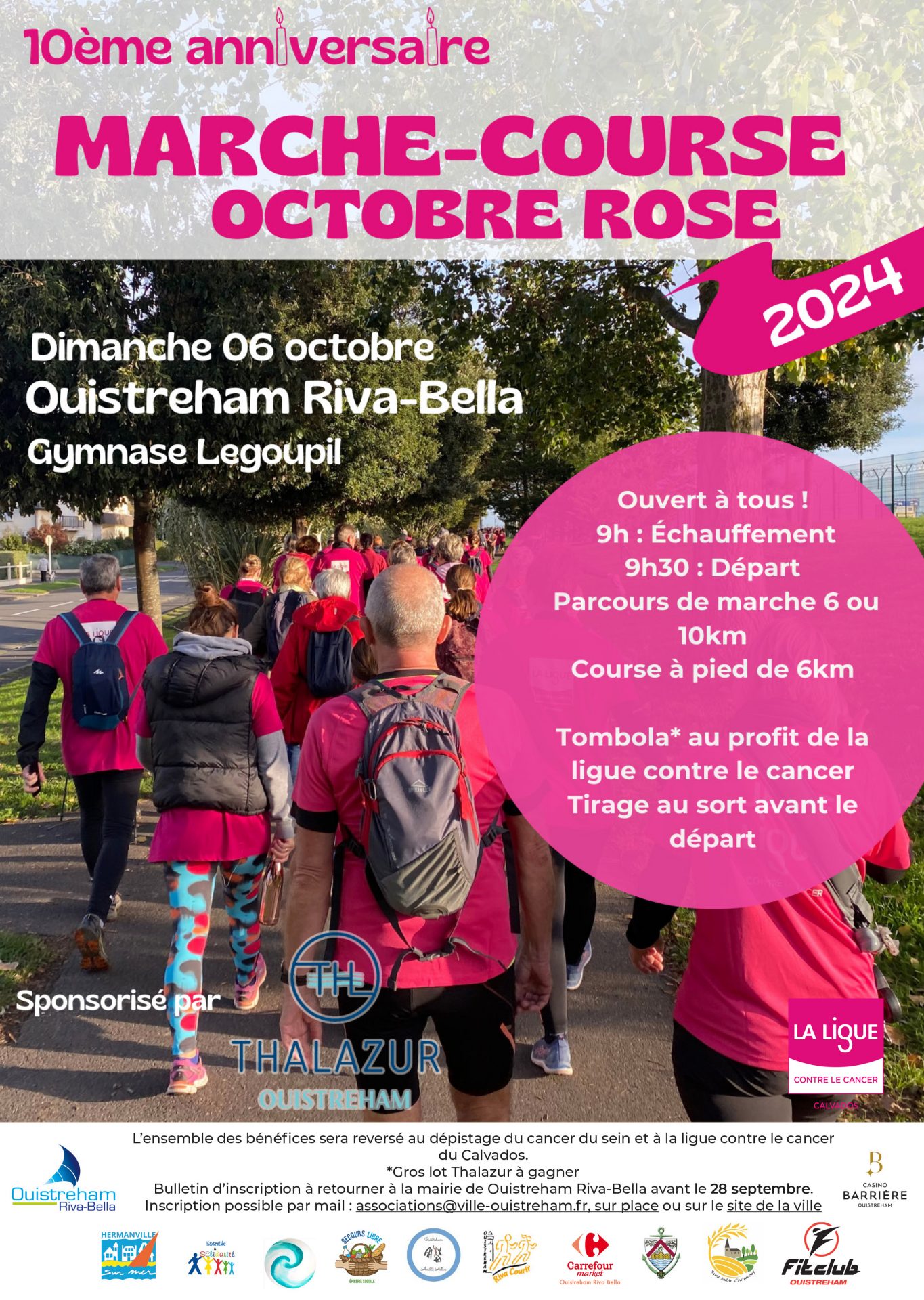 Marche-course rose de la Côte de Nacre Le 6 oct 2024