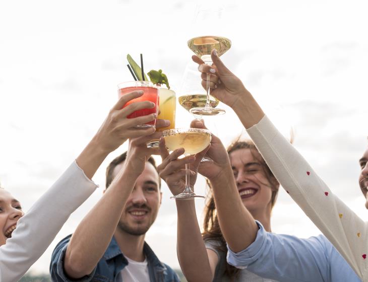 close-up-amis-portant-un-toast-lors-d-une-fete