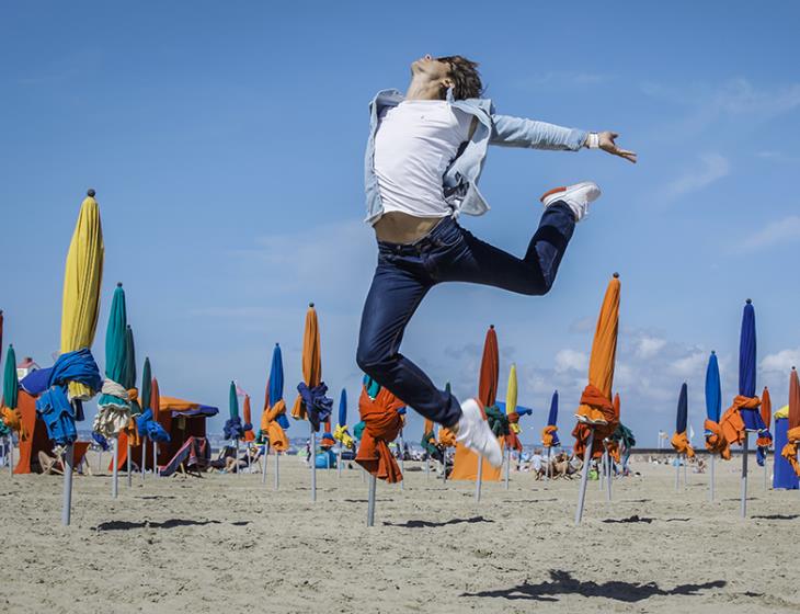 danseur plage © Deauville sur pointes