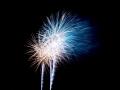 Colorful fireworks in night sky 